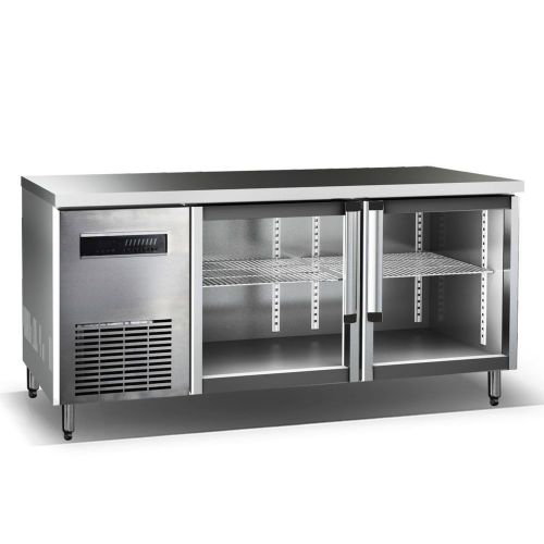 59&#034; Two Glass Doors Back Bar Cooler 380SS