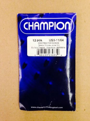 CHAMPION US5-11/64&#034; HSS CONTRACTOR PACK  12 PCS