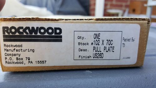 Rockwood #102 x 70c pull plate &amp; grip, stainless steel, for sale