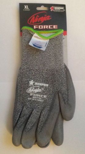 NEW CUT PROTECTION WORK GLOVES Memphis-Ninja Force N9677XL Polyurethane Gray NWT