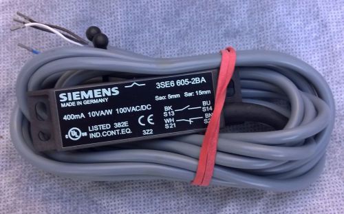 SIEMENS Magnetic Monitoring Switch 3SE6 605-2BA *NEW* FREE SHIPPING TO USA