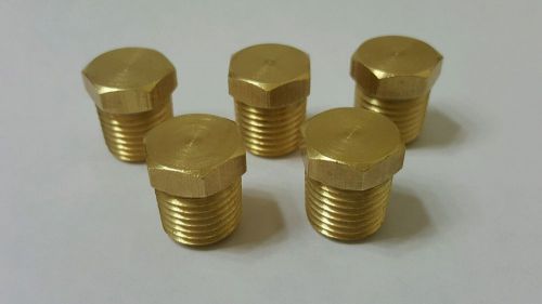 5 pcs 1/4&#034; MIP Male NPT Brass Hex Plug Fitting