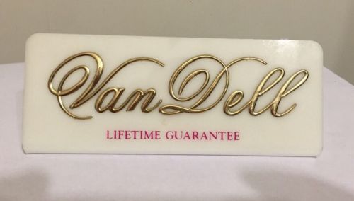 Van Dell Jewelry Store Counter Top Display Sign Plaque