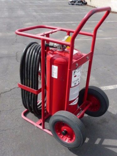 Amerex 488 Wheeled ABC Dry Chemical Fire Extinguisher 125lb 50&#039; Hose