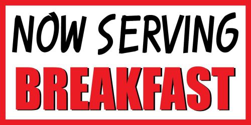 3&#039;x6&#039; now serving breakfast food fair promotion sign banner for sale
