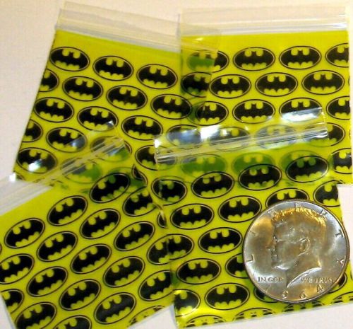 Batman baggies 200 Mini ziplock bags  2 x 2&#034; Apple reclosable 2020