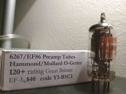 Single Mullard  O Getter  EF86/6267  Tube HIGH TEST 120+