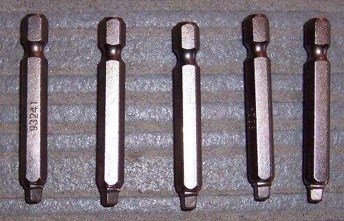 5 ea. Irwin 93241 #3 1-15/16&#034;  Square Recess Power Bits