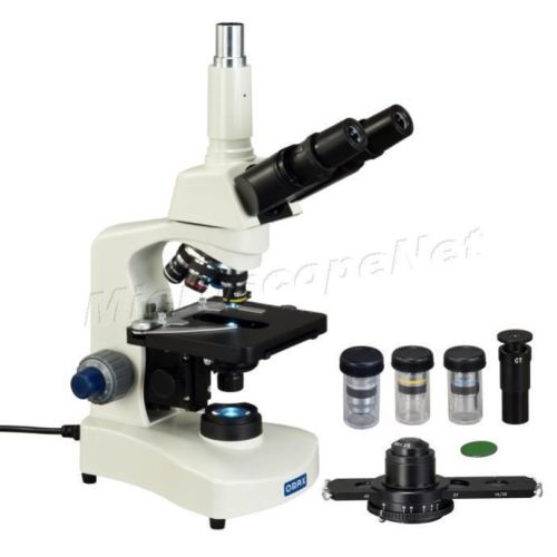 OMAX Phase Contrast Compound LED Siedentopf Microscope+100X PLAN Darkfield Obj