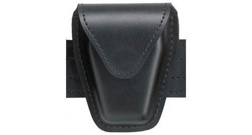 Safariland 190H-2HS Black Plain Hidden Snap Top Flap Hinged Handcuff Pouch