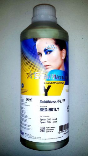 InkTec SubliNova HI-LITE Dye Sublimation Ink, Yellow, 1 liter bottle