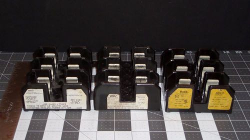 Lot of 3 USD &amp; Buss 600V FUSE HOLDERs 30A J60030-3P ((3654))