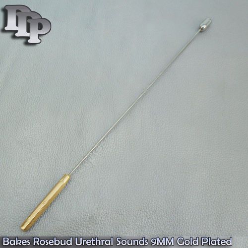 One Pc Bakes Rosebud Urethral Sounds 9MM Gold Plated