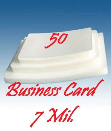 Business card 7 mil 50 pk laminating laminator pouches sheets  2-1/2 x 3-3/4 for sale