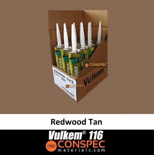 Tremco Vulkem 116 REDWOOD TAN Polyurethane 10oz Sealant 12-PACK Caulk Cartridges