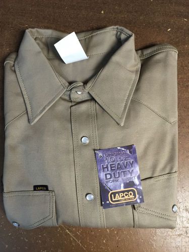 Lapco 950 Khaki 10oz Work Shirt 18&#034; X 35&#034; (XL+)