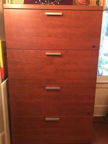 4DRAWER 36&#034;W LATERAL SZ FILES by STEELCASE OFFICE FURN w/LOCK&amp;KEY*