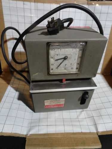 old LATHEM 2151 industrial business heavy-duty punch card TIME CLOCK / FOR PARTS