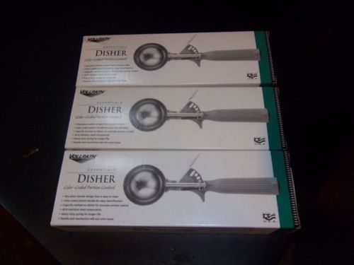 3 VOLLRATH #8 DISHER SCOOP SERVER PORTION CONTROL RESTAURANT SUPPLIES ICE CREAM