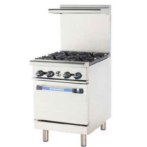 Turbo TAR-4 Range, 24&#034; Wide, 4 Burners (32,000 BTU) with Space Saver Oven (35,00