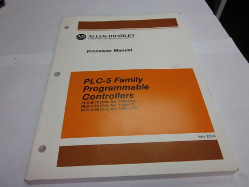 Allen bradley plc-5 prog. controller processor manual, used for sale