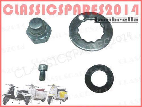 Lambretta chrome rear hub nut and locking washer kit for sale