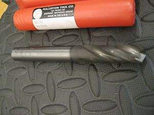 .584&#034; Solid Carbide 3 Flute Drill, 2&#034; Flute Depth,5&#034; OAL, Fullerton 681701