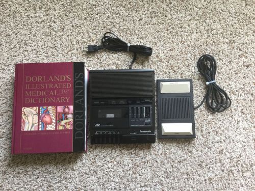 Panasonic RR-830 Cassette Transcriber + Dorland&#039;s Medical Dictionary