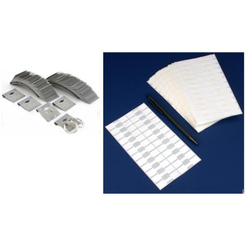 Gray flocked earring display cards &amp; adhesive jewelry price tags kit 600 pcs for sale