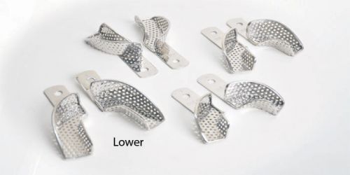 DENTAL IMPRESSION TRAYS PERFORATED PARTIAL 11-Pcs Set.