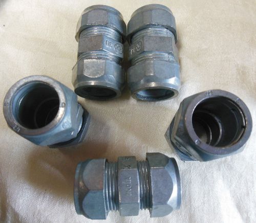 1 LOT OF 5 Halex 20221 1/2&#034; Zinc Compression Coupling