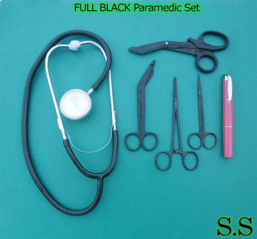 Full black paramedic set - diagnostic emt nursing ems emergency sprague for sale