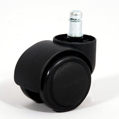 Polyurethane office chair caster wheels for hardwood floors - standard stem d... for sale