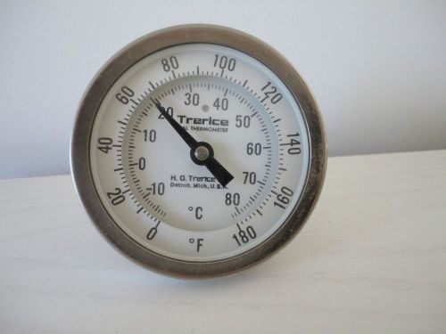 H.o. trerice dial thermometer 0-180 deg. f with stem detroit, mich. for sale