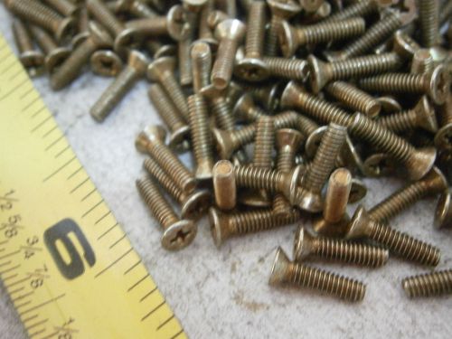 Machine Screw #2/56 x 3/8&#034; Long Phillips Flat Head Steel Yellow Lot of 100 #5139