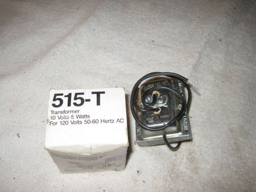 One Nutone 515-T Transformer 10 Volts 5 Watts 120 Volt Primary NOS