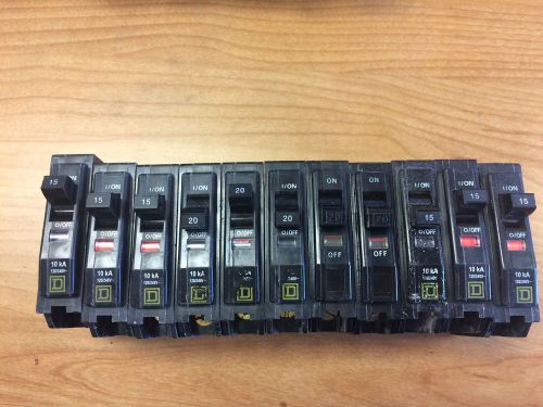 Lot Of Single Pole Breakers Qo120 and Qo115