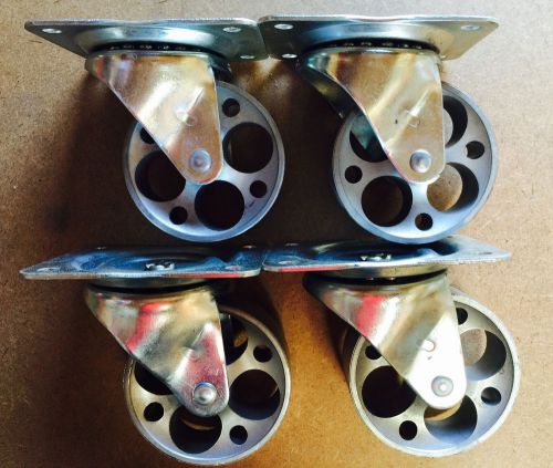 3&#034; Steel Caster Set. Four Swivel Caster