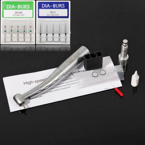 Dental Fiber Optic High Speed LED Handpiece fit KAVO coupler + 2x Diamond Burs