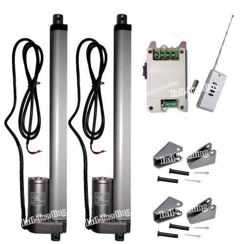 2PCS 12&#034; Stroke 330lbs DC 12V Linear Actuator &amp;Wireless Control Motor Controller