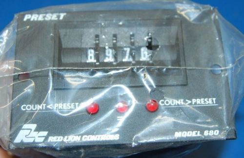 Red Lion Controls Model 680 Preset 4 Digit Counter, With Instructions