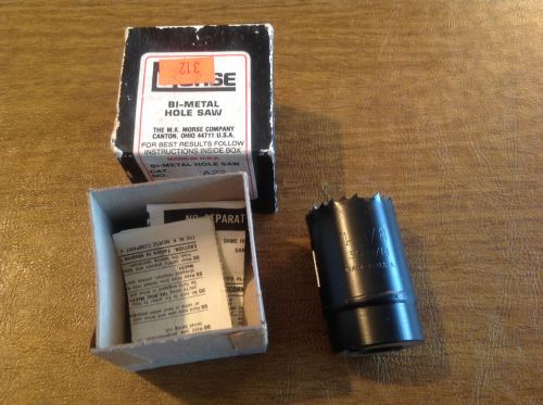 Nos morse a22 1 3/8&#034; diameter bi-metal hole saw, 35mm, m.k. morse for sale