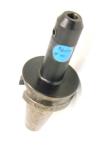 USED LYNDEX JAPAN BT40 x .375&#034; EMH x 4.00&#034; GAGE END MILL HOLDER B4016-0375