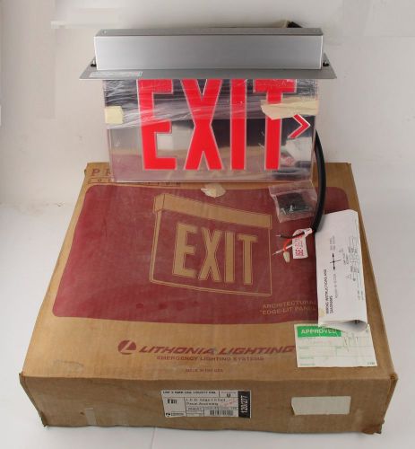 Lithonia Lighting Edge-Lit Emergency Exit Sign LRP-2-RMR-DA-120/277-PNL NIB