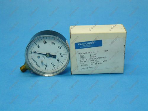 Ashcroft 25w1005-h-01l-160# 2 1/2&#034; pressure gauge 0-160 psi lm 1/8&#034; npt new for sale