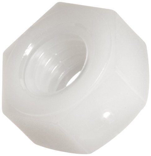 Nylon 6/6 small pattern machine screw hex nut, off-white, #4-40 thread size, for sale