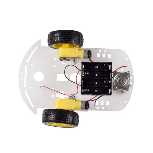 2wd smart robot car chassis kit/speed encoder battery box arduino 2 motor 1:48 for sale