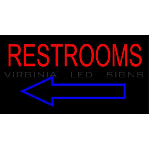 Restrooms led sign neon looking 30&#034;x16&#034; high quality very bright for sale