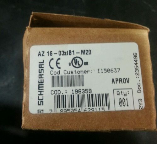 Schmersal Safety Interlock Switch AZ 16-03ZIB1-M20 New #49184