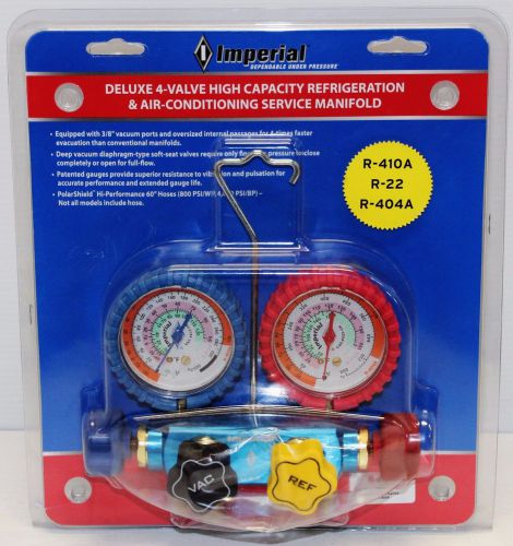 NEW IMPERIAL 644-C Mechanical Manifold Gauge Set, 4-Valve Set 644CCJ H85-471